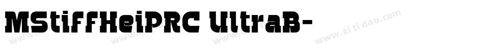 MStiffHeiPRC UltraB字体转换
